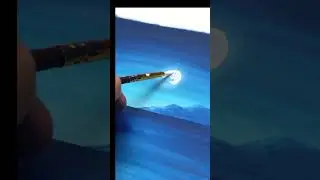 Easy Oil pastel scenery drawing 🖍️ Moonlight Night sky|| Simple technique for Realistic effect✨ ||