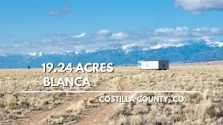 19.24 acres with 1 bed, 1 bath manufactured home, septic installed, mountain view, near Blanca, CO