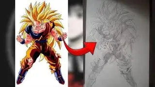 How to draw Goku 🥶🤯 steps by step with using grid method 😍
