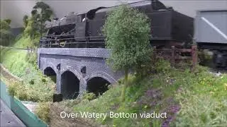 A 7mm model of the Somerset & Dorset Railway at Bath Green Park.