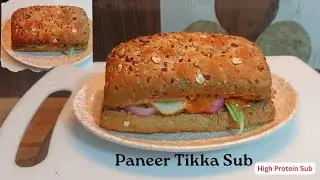 Subway Sandwich|Paneer Tikka Multigrain Sub|Chipotle Sauce|