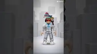 Evolution of my Roblox avatar, but over years and basic came out in 2018 train photos at 2020