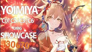 YOIMIYA C0 C2 C3 C6 DMG SHOWCASE | RUST R5 VS THUNDERING PULSE | GENSHIN IMPACT