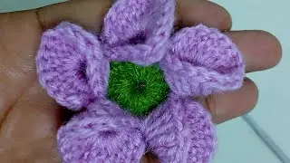 Simple & classic: pattern  stitche to create a delicate flower with five petals#Needle&Crochet #178