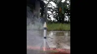 sukses.. uji coba ROKET Gula dan KNO3
