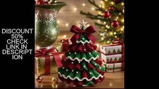 2025 DIY Crochet Christmas Tree Kit Material Package Christmas Tree Handmade Festival Decoration Xma