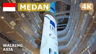 🇮🇩 Indonesia, Medan: Deli Park Mall Medan, Museum Negeri Sumatera Utara Walking Tour - 4K