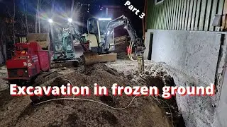 Excavating in frozen ground with a miniexcavator