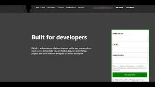 github login page using html css for beginers