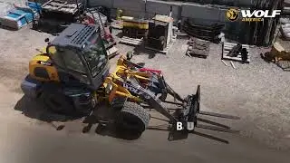 Durable WOLF WL200 Wheel Loader working in America