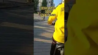 CHEAP and FAST RIKSA TAXI ride through Savonlinna Finland! #shorts #riksha #ebiketaxi
