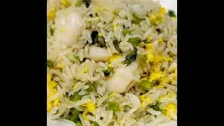Chinese Food Cooking: How to make fried rice with Green beans, Dried Tofu and Fishsticks