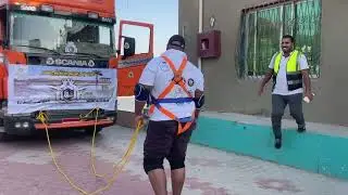 Watch the video of Ashraf Mahrous Kabonga pulling a 10-ton truck with his teeth. اشرف كابونجا