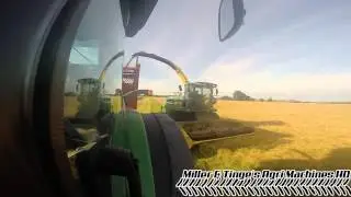 GPS hackseln mit John deere 8310R und 7450i