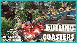 Dueling wooden coasters: Thor vs. Fenrir 🎢🪵🛡️ - Planet Coaster 2