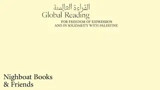 Nightboat & Friends -- Global Solidarity Reading 2025