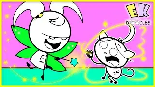 Kate turns into a CAT! Magic Wand Pretend Play with EK Doodles