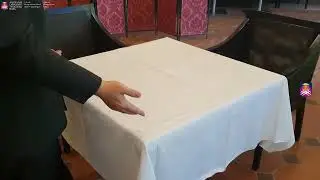 Laying Table Cloth with Overlay