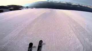 I kiss a safety net at empty Crans-Montana