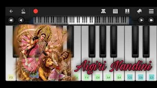 Aigiri Nandini | Mahishasura Mardini | Easy Piano Tutorial