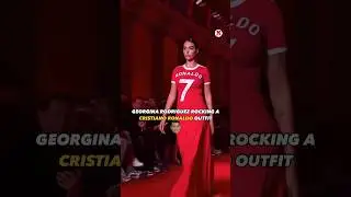 Georgina Rodriguez rocked a dress autographed by Cristiano #Ronaldo at Paris Fashion Week 🔥 #cr7