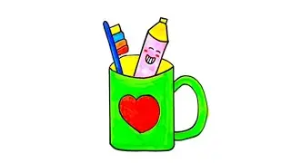 How to Draw Toothbrush and Toothpaste in a Cup | Easy Step by Step Drawing