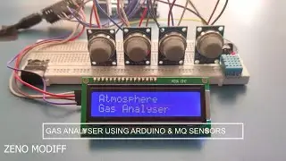 Анализатор атмосферных газов с использованием датчиков серии MQ, датчика DHT 11 и Arduino