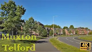 Walking Tour Beautiful Muxton Along Marshbrook Way, Telford, Shropshire in May 2020 in 4K