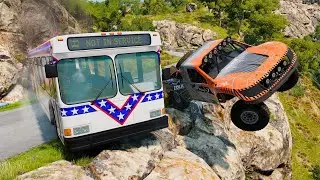 Cliff Road Crashes - BeamNG DRIVE | BeamNG Crashes | NTG BeamNG