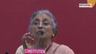 Pamela Philipose summing up the inaugural session