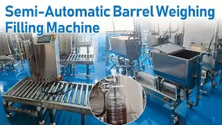 Semi-automatic barrel filling machine, suitable for various pastes and liquids | Automatic weighing