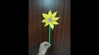 DIY Paper Sunflower | Crafting Ideas | #craft  #shortsfeed #shortsviral #shorts #short | Topla Gamer