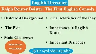 Ralph Roister Doister by Nicholas Udall | Complete Summary and Analysis | The First English Comedy