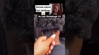 4c hair shrinkage challenge 😳 #shorts