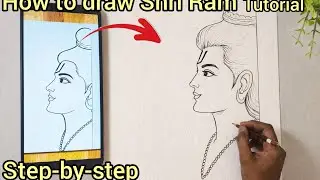 Shri Ram drawing tutorial✍️✨,Lord Ram drawing step-by-step. #art#shriram#viral