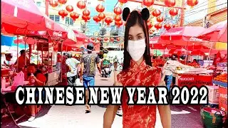 Chinese New Year 2022 decoration in Chinatown Bangkok Thailand [ Travel with Ammar]