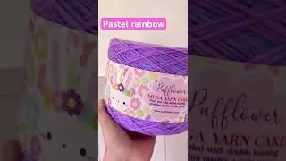 Pastel rainbow  mega yarn cake #shorts #yarn #diy #handmade #yarnover #crochet #crochetsupplies