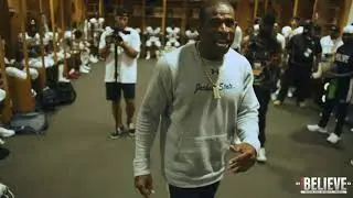 Coach Prime Deion Sanders Talking to his Team before the 1st Kickoff...