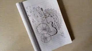 AAG | Guitar music note drawing | guitar drawing with flower mandala art #pencildrawing #mandalaart