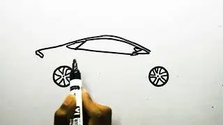 Easy Drawing ! Turn Z,O into beautiful Car Drawing #cardrawingtutorial