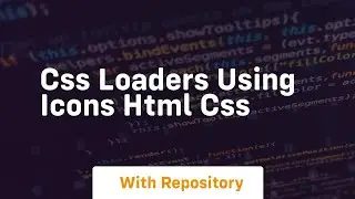 Css loaders using icons html css