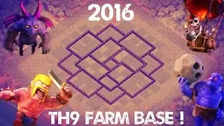 TH9 Farming Base 2016 W/ Replays