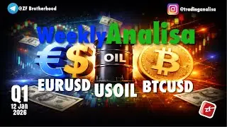 Weekly Analisa Teknikal EURUSD USOIL BTCUSD tgl 12-16 Jan &lsquo;26