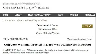 25 Year Old Virginia Women Attempts to Hire a Hitman Online With $3,200 in Bitcoin