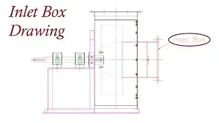 Inlet Box Drawing of an ID Fan | 2D Drawing of ID Fan Inlet Box