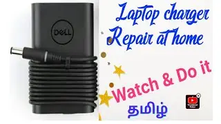 Dell laptop charger repair / at home/ tips in #tamil #dell #charger