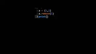 Python Set Remove Element