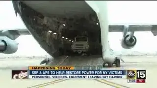 Arizona utility crews, equipment head to East Coast