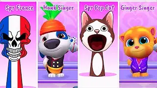 Who Will Prevail: Sprunki France Sprunki Pop Cat Vs Hank Ginger Singer ? 😦 | 😬 Mega Battle #293