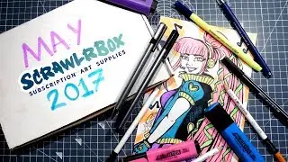 SCRAWLRBOX HIGHLIGHTER CHALLENGE! w/ Speedpaint and Unboxing - MAY 2017